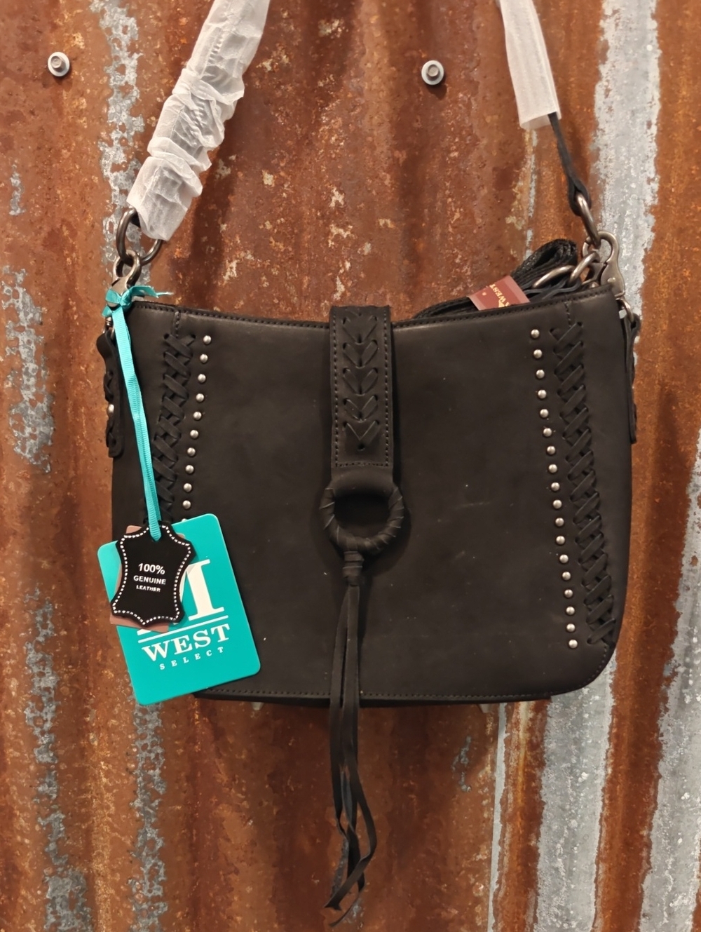 Montana West Select Black Leather Purse